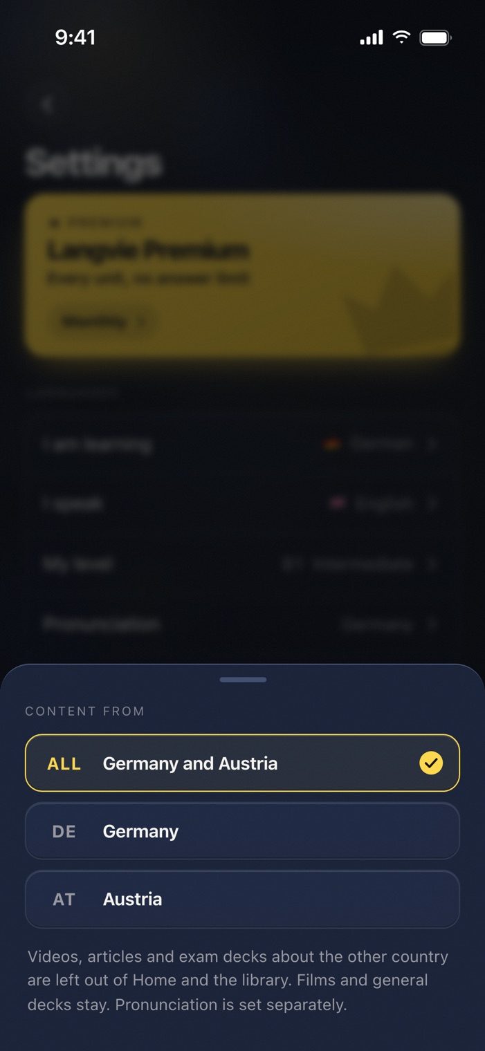 The Content from setting in Langvie: Germany and Austria, Germany, or Austria.